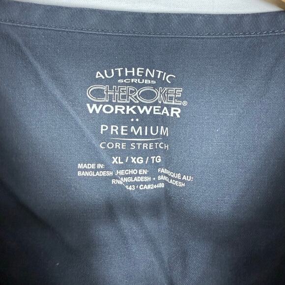 Cherokee Scrub Top Lot of 2 Unisex XL Pockets Nursing Medical Blue Gray - Picture 7 of 12